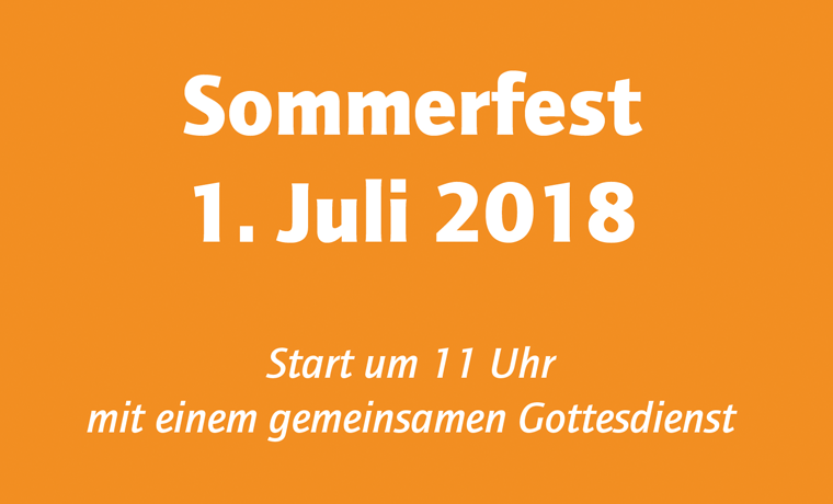 Gemeinsames Sommerfest am 1.7.